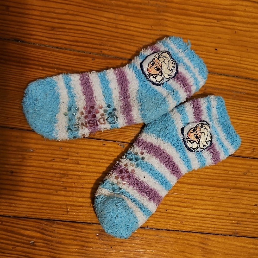Disney Frozen No-Slip Fuzzy Socks